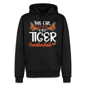 Tiger-Schwalbenschwanz-Liebhaber Schmetterlings-Insekten-Tiger - Männer Premium Bio Hoodie - Schwarz - Vorne - Nico (187cm)