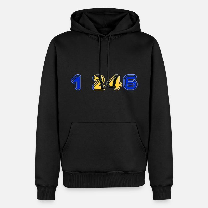 TEAM 1 246 BARBADE - Sweat à capuche Premium bio Homme - noir