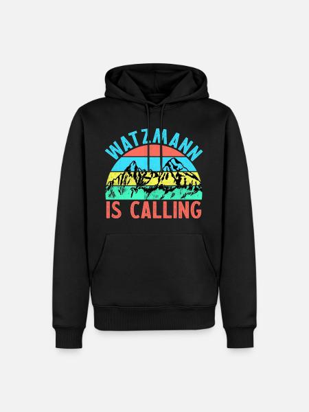 WATZMANN IS CALLING Schicksalsberg Berchtesgaden - Men’s Premium Organic Hoodie - black
