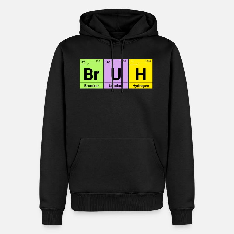 bruh - Sweat à capuche Premium bio Homme - noir
