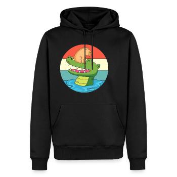 Capybara Capibara - Männer Premium Bio Hoodie - Schwarz - Vorne - Nico (187cm)
