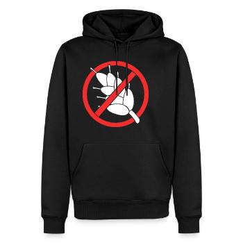 Maladie cœliaque sans gluten - Sweat à capuche Premium bio Homme - noir - Devant - Nico (187cm)