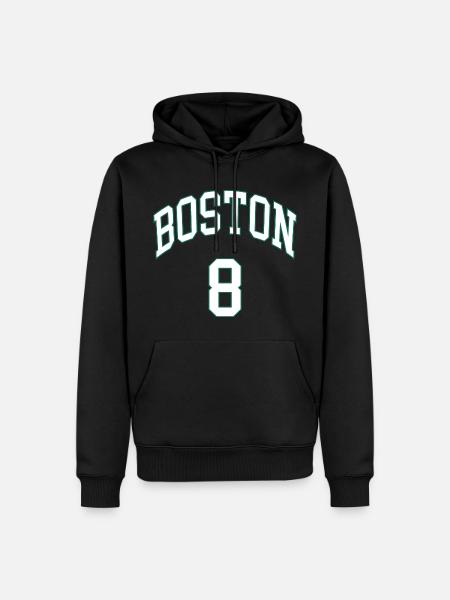Boston 8 - Männer Premium Bio Hoodie - Schwarz