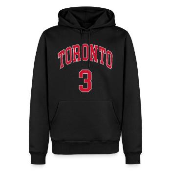 Toronto 3 - Sweat à capuche Premium bio Homme - noir - Devant - Nico (187cm)