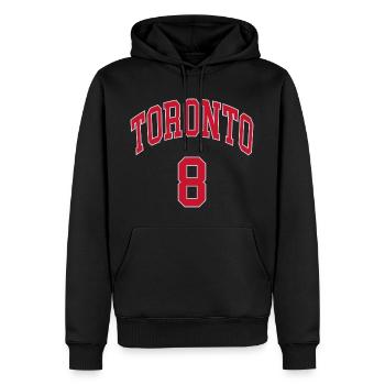 Toronto 8 - Sweat à capuche Premium bio Homme - noir - Devant - Nico (187cm)