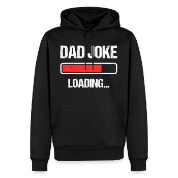 Papa Blague Chargement I - Sweat à capuche Premium bio Homme - noir - Devant - Nico (187cm)