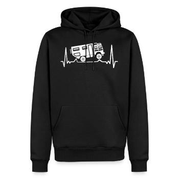 Camion tout-terrain 4x4 voiture de voyage T-shirt - Sweat à capuche Premium bio Homme - noir - Devant - Nico (187cm)
