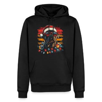 Cooler Cane Corso Weihnachten - Männer Premium Bio Hoodie - Schwarz - Vorne - Nico (187cm)
