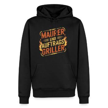 Maurer und Auftragsgriller - Männer Premium Bio Hoodie - Schwarz - Vorne - Nico (187cm)