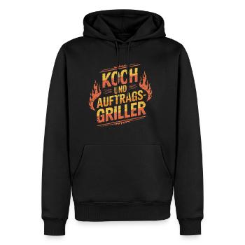 Koch und Auftragsgriller - Männer Premium Bio Hoodie - Schwarz - Vorne - Nico (187cm)