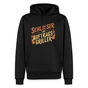Schlosser und Auftragsgriller - Männer Premium Bio Hoodie - Schwarz - Vorne - Nico (187cm)