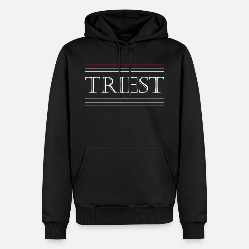 Trieste - Sweat à capuche Premium bio Homme - noir