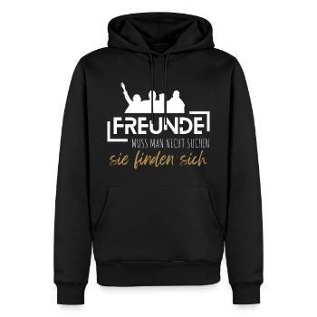 Beste Freunde FREUND Kumpel Kumpels - Männer Premium Bio Hoodie - Schwarz - Vorne - Nico (187cm)