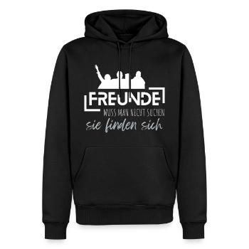 Beste Freunde FREUND Kumpel Kumpels - Männer Premium Bio Hoodie - Schwarz - Vorne - Nico (187cm)