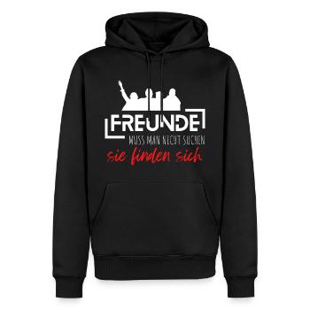 Beste Freunde FREUND Kumpel Kumpels - Männer Premium Bio Hoodie - Schwarz - Vorne - Nico (187cm)