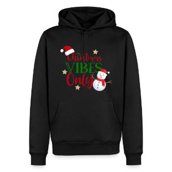 Christmas Vibes Only - Men’s Premium Organic Hoodie - black - Front - Nico (187cm)