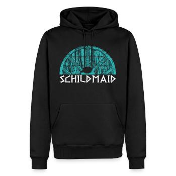 Schildmaid - Männer Premium Bio Hoodie - Schwarz - Vorne - Nico (187cm)