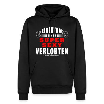Eigentum Einer Super Sexy Verlobten - Männer Premium Bio Hoodie - Schwarz - Vorne - Nico (187cm)