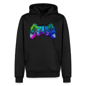 Game Controller Splash Gaming - Männer Premium Bio Hoodie - Schwarz - Vorne - Nico (187cm)
