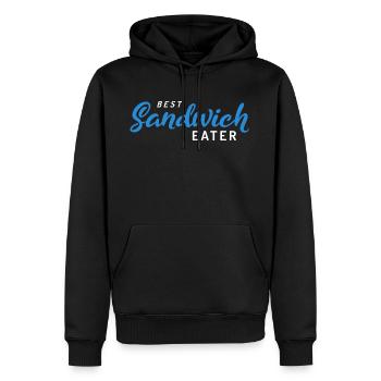 Meilleur Sandwich Couple 1 - Sweat à capuche Premium bio Homme - noir - Devant - Nico (187cm)
