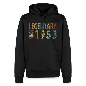 Legendary since 1953 - Männer Premium Bio Hoodie - Schwarz - Vorne - Nico (187cm)