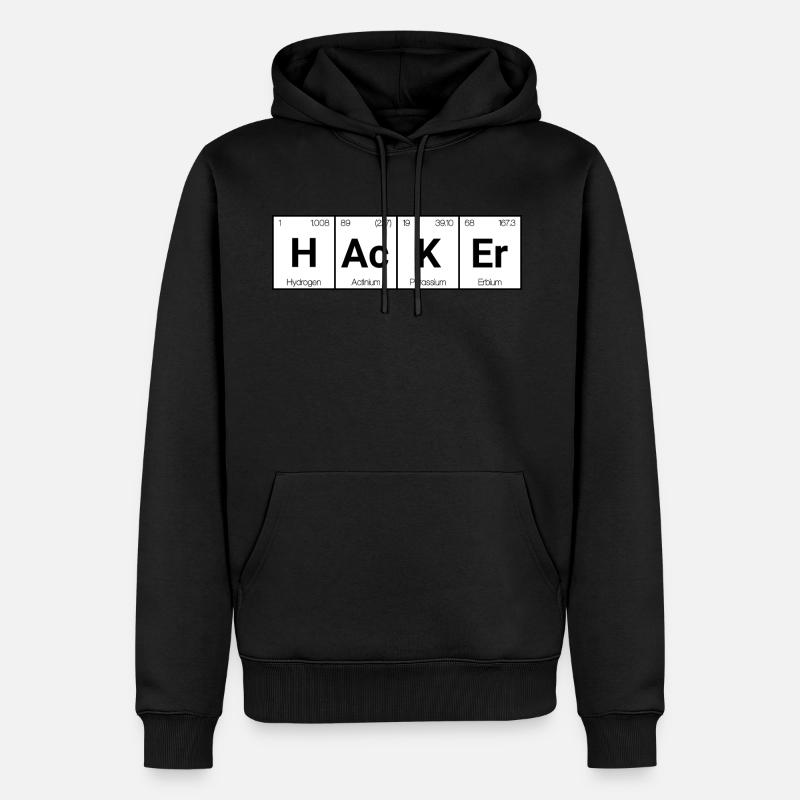 Hacker - Männer Premium Bio Hoodie - Schwarz