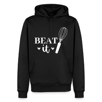Funny Chef & Back Saying - Whisk - Men’s Premium Organic Hoodie - black - Front - Nico (187cm)