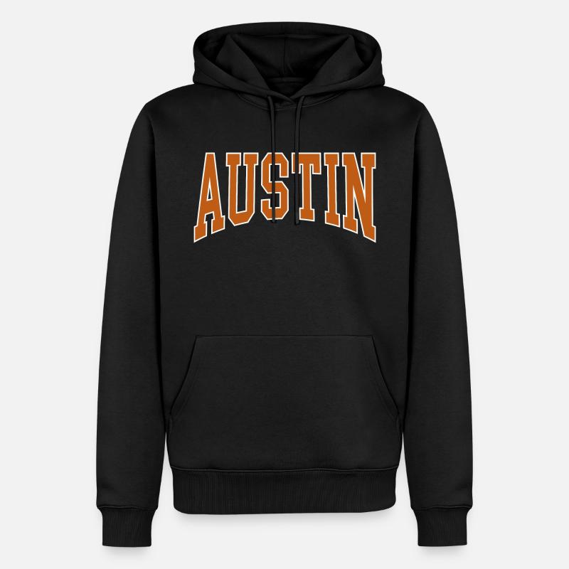 Austin - Männer Premium Bio Hoodie - Schwarz