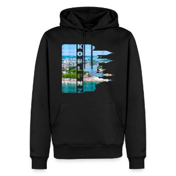Koblenz Deutschland Stadt Skyline Heimat Liebe - Männer Premium Bio Hoodie - Schwarz - Vorne - Nico (187cm)