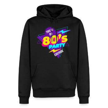 80's| Costume| Bright Colors| Millennials|Humor - Männer Premium Bio Hoodie - Schwarz - Vorne - Nico (187cm)