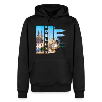 Koblenz Deutschland Stadt Skyline Heimat Liebe - Männer Premium Bio Hoodie - Schwarz - Vorne - Nico (187cm)