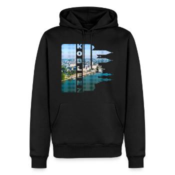 Koblenz Deutschland Stadt Skyline Heimat Liebe - Männer Premium Bio Hoodie - Schwarz - Vorne - Nico (187cm)