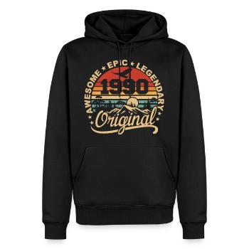Original 1990er Jahre Geburtstagsgeschenk 1990er Retro 1990er Jahre - Männer Premium Bio Hoodie - Schwarz - Vorne - Nico (187cm)
