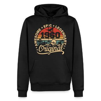 Original 1960er Jahre Geburtstagsgeschenk 1960er Jahre Retro 1960er Jahre - Männer Premium Bio Hoodie - Schwarz - Vorne - Nico (187cm)