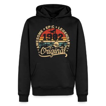 Original 1982 Geburtstagsgeschenk 1982 Retro 1982 - Männer Premium Bio Hoodie - Schwarz - Vorne - Nico (187cm)