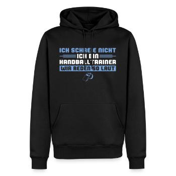 Handball Verein Handballtrainer - Männer Premium Bio Hoodie - Schwarz - Vorne - Nico (187cm)