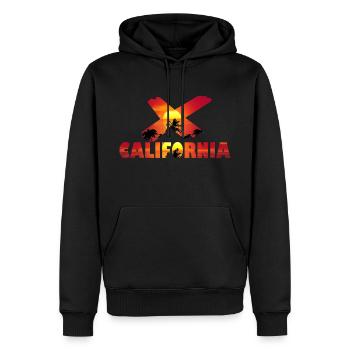 California Morning - Men’s Premium Organic Hoodie - black - Front - Nico (187cm)