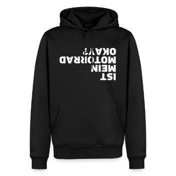 Ist mein Motorrad okay? - Männer Premium Bio Hoodie - Schwarz - Vorne - Nico (187cm)