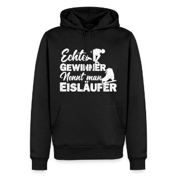 Eisläufer Eiskunstläufer Eislaufen Spruch - Männer Premium Bio Hoodie - Schwarz - Vorne - Nico (187cm)