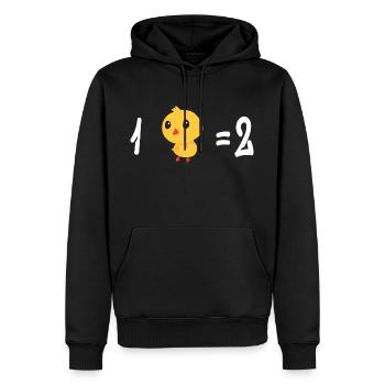 Ein Küken gleich zwei - Männer Premium Bio Hoodie - Schwarz - Vorne - Nico (187cm)