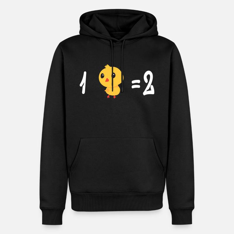 Un poussin égal deux - Sweat à capuche Premium bio Homme - noir