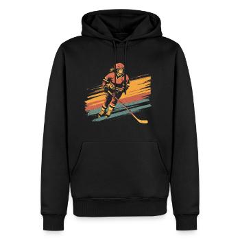 Eishockey Frauen Eishockeyspielerin - Männer Premium Bio Hoodie - Schwarz - Vorne - Nico (187cm)
