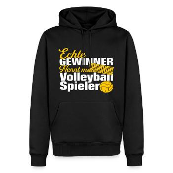 Volleyballspieler Volleyballer Volleyball Spruch - Männer Premium Bio Hoodie - Schwarz - Vorne - Nico (187cm)