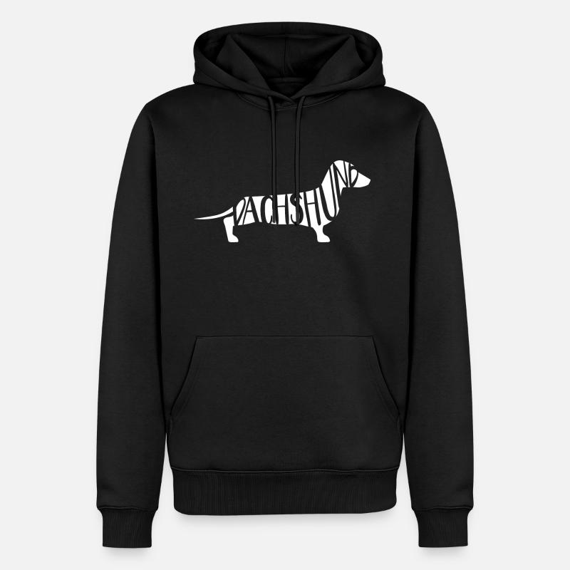 Teckel Teckel - blanc - Sweat à capuche Premium bio Homme - noir