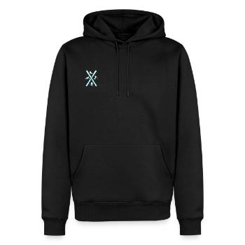 skifahren - Männer Premium Bio Hoodie - Schwarz - Vorne - Nico (187cm)