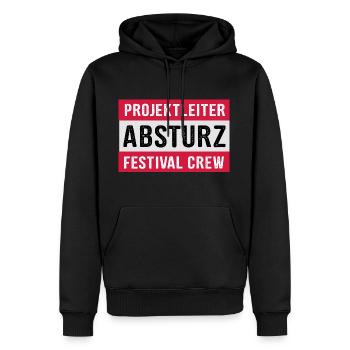 Festival T-Shirt, Konzert T-Shirt, Party T-Shirt - Männer Premium Bio Hoodie - Schwarz - Vorne - Nico (187cm)
