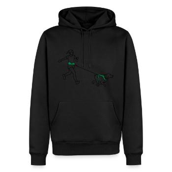 Canicross - Männer Premium Bio Hoodie - Schwarz - Vorne - Nico (187cm)