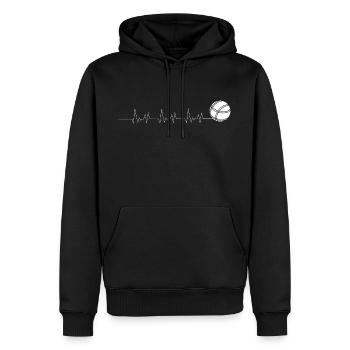 Pétanque de mon Coeur Zeichnung für Bowler - Männer Premium Bio Hoodie - Schwarz - Vorne - Nico (187cm)