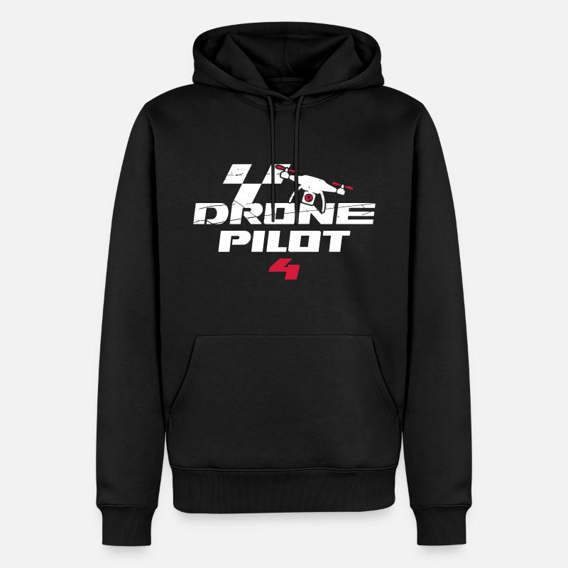 Drone Pilot 4 - Sweat à capuche Premium bio Homme - noir