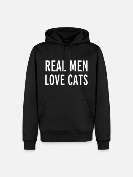 Cats - Männer Premium Bio Hoodie - Schwarz